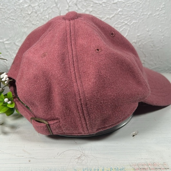 PINK Victoria Secret Wool Blend Mauve Soft Pink Ball Cap Cinch Back PINK Logo - Picture 2 of 12